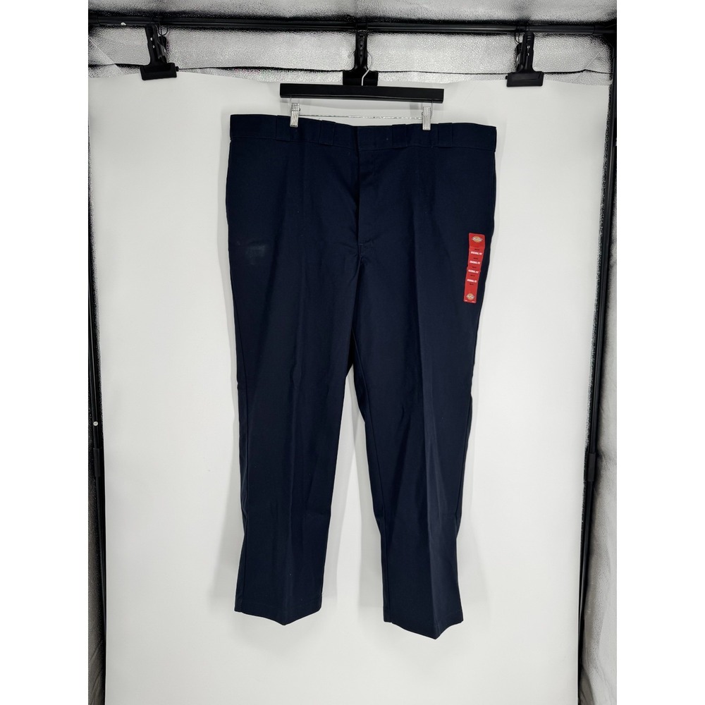 Dickies 874 Flex Work Pants Mens 46x30 Navy Blue Original Fit Straight Leg Chino
